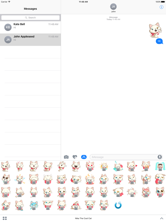 Screenshot #4 pour Cool le chat Nika Autocollants