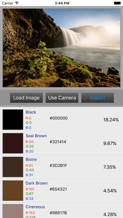 Screenshot #2 pour Image Color Analysis