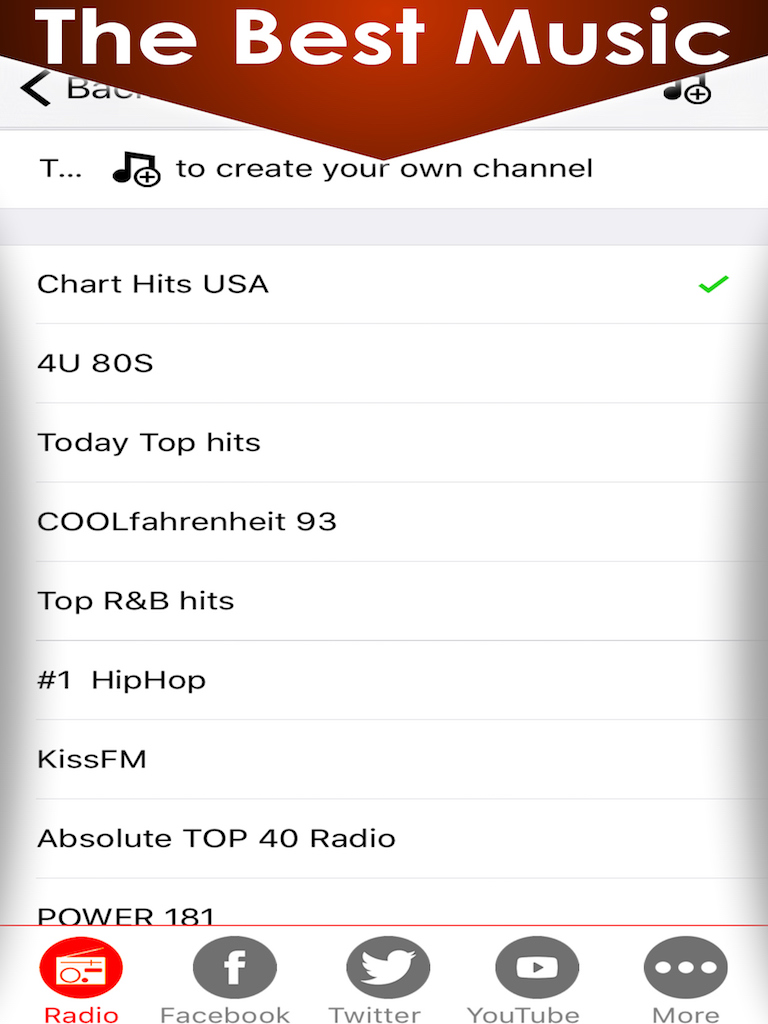 Free music hits player . Listen to online live internet radio stations and DJ playlists of the top 100 music hits from all genres screenshot 6