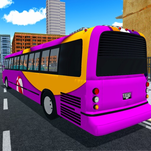 Roadway Sim Tourist Bus Drive To London City Icon