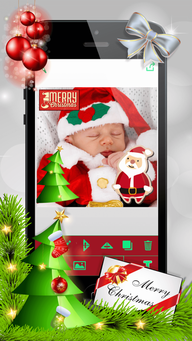 Screenshot #3 pour Noël Cabine Photo: Éditeur de Photos avec Stickers