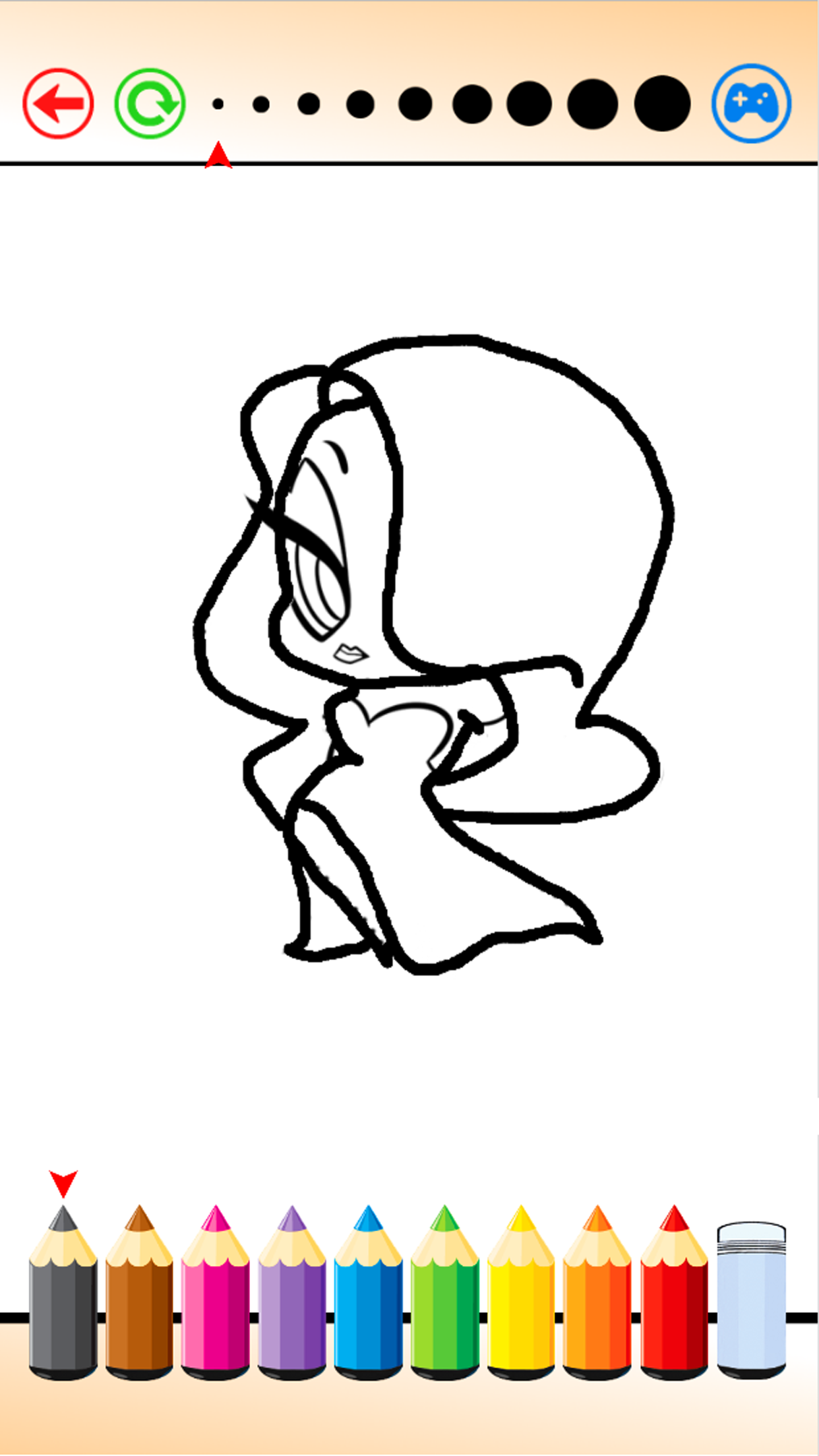How to Draw Little Princess on Sketch Line