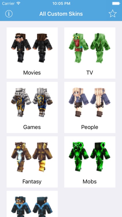MineSkins - Custom Skins Free for Minecraft PE