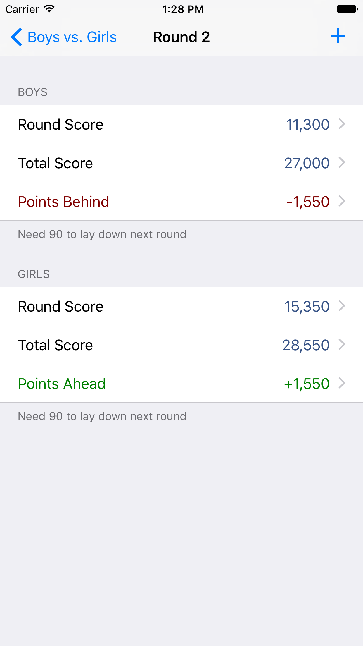 Triple Play Canasta Scorecard