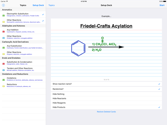 Screenshot #5 pour Learn Organic Chemistry Reaction Cards 2
