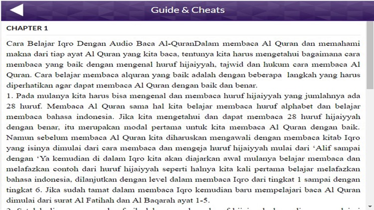 App Guide for Belajar Iqro dengan Audio
