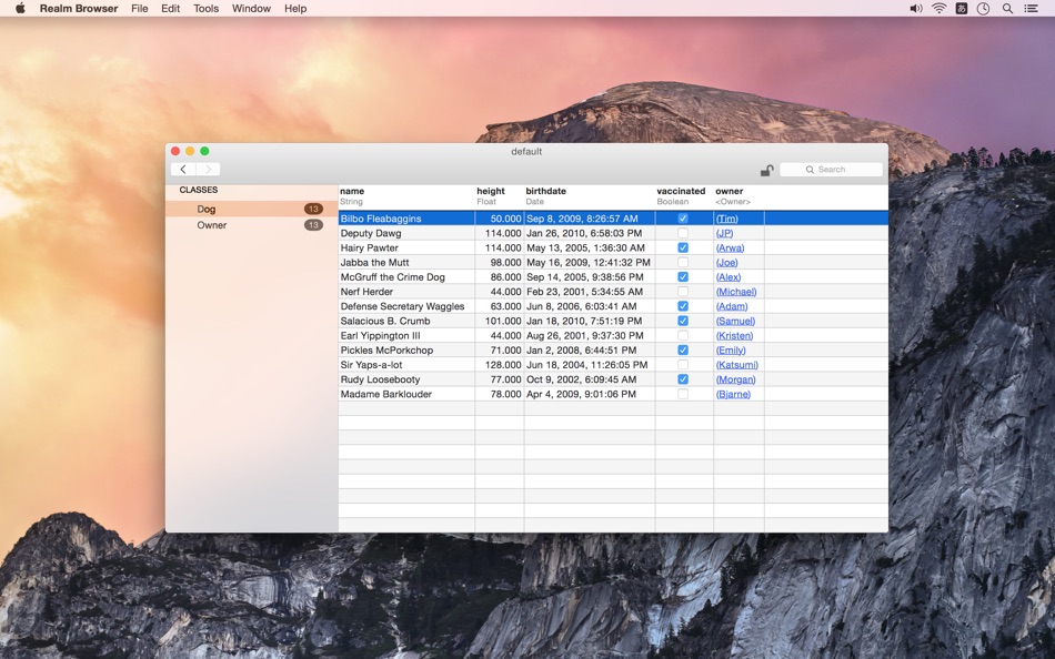 Realm Browser (macOS) 由: Realm Realm Browser (macOS) 由: Realm