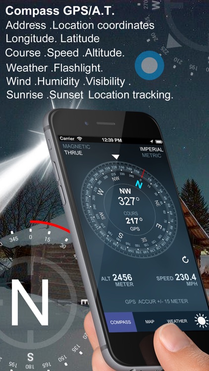 Compass GPS/A.T(Weather,Map,Speedometer,Altimeter)