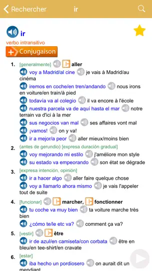 Dictionnaire Français-Espagnol iPhone-skjermbilde 2