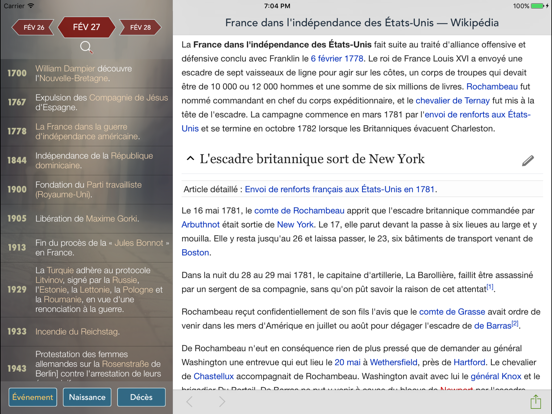 Screenshot #4 pour Anniversaires Historiques