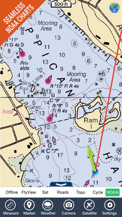 Delaware to Massachusetts GPS chart Navigator