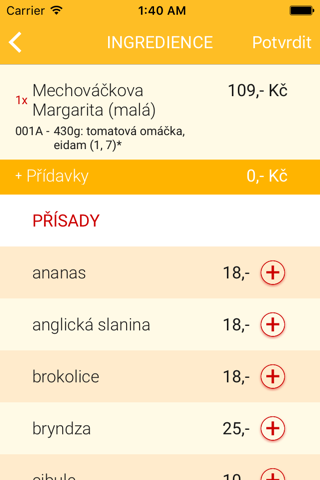 Mechováčkova pizza screenshot 4