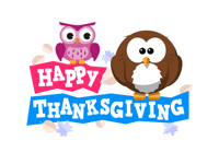 Cute Owl Stickers - Thanksgiving Owls for iMessage