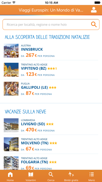 Screenshot of Eurospin Viaggi1