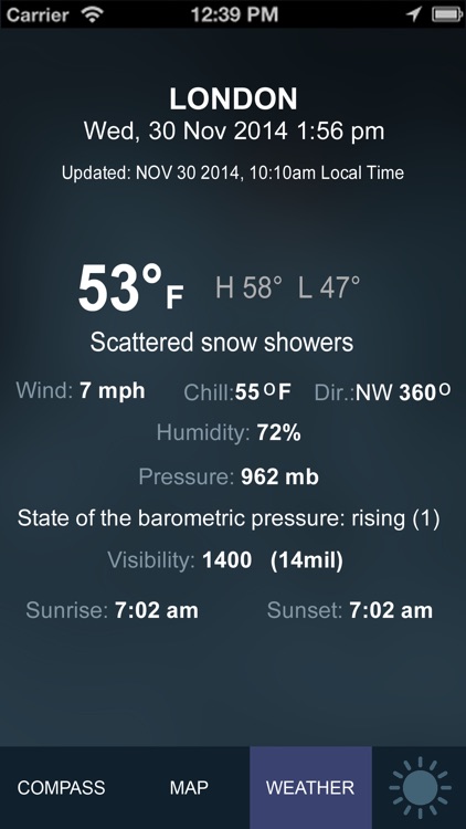 Compass GPS/A.T(Weather,Map,Speedometer,Altimeter) screenshot-4