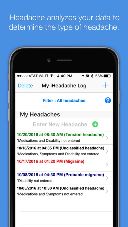 iHeadache - Free Headache & Migraine Diary App