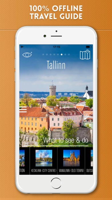 Tallinn Travel Guide and Offline City Street Map Screenshot