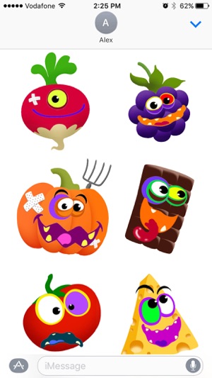 Halloween Funny Food! Animated sticker pack free(圖1)-速報App
