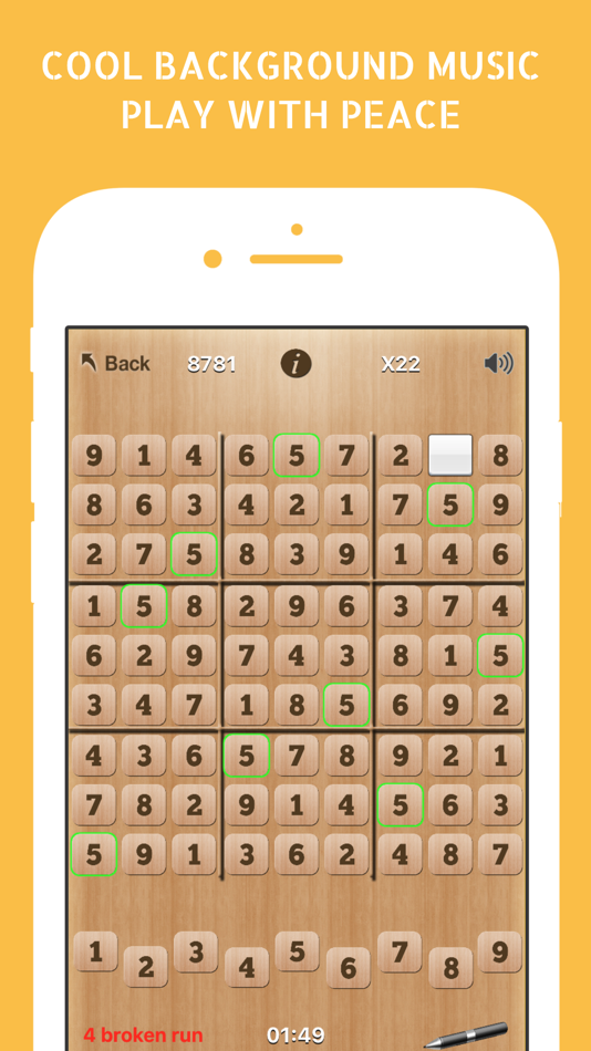 #5. Sudoku Puzzle Classic Japanese Logic Grid AA Game (iOS) By: iThinkdiff