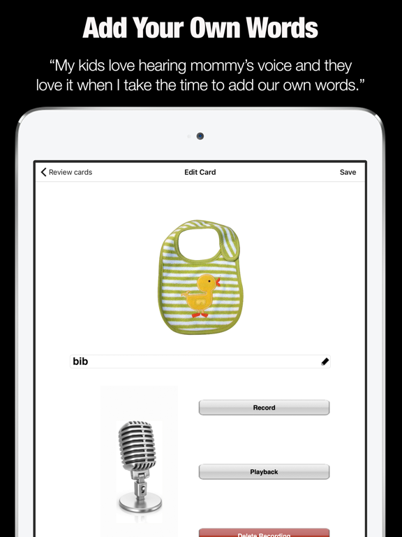 My First Words - Flashcards & Games iPad screenshot 4 - Education app