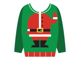 It's not a party until someone shows up with an ugly Christmas sweater