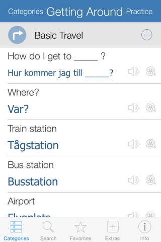 Swedish Video Dictionary - Translate, Learn and Speak with Video Phrasebook screenshot 2