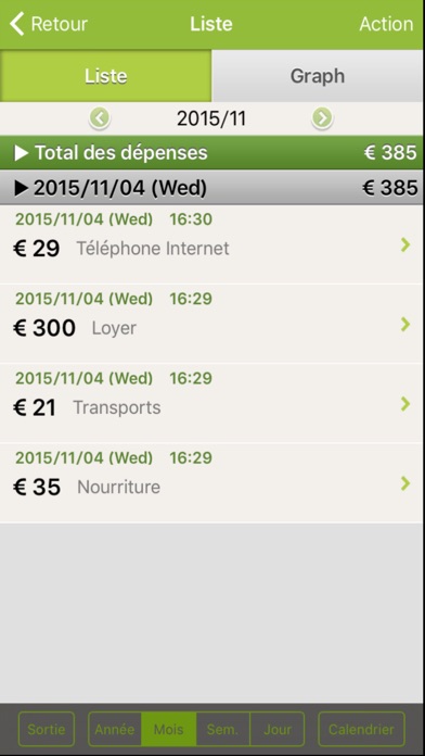 Screenshot #3 pour Quick Money Recorder: dépenses