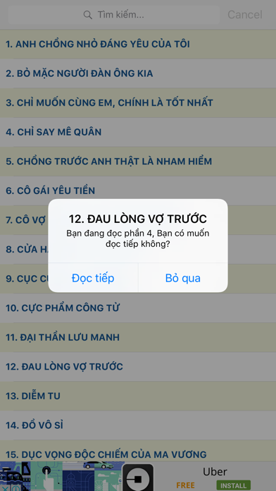 How to cancel & delete 60 Truyện Ngôn Tình Mới - Offline Chọn Lọc from iphone & ipad 1