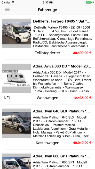 Screenshot #2 pour Wohnmobile - Wohnwagen Wiedemann GmbH