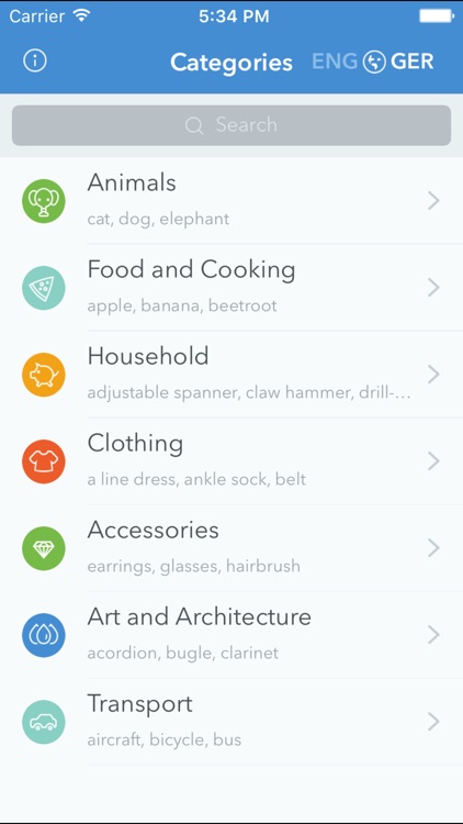Visual dictionary Eng-Ger