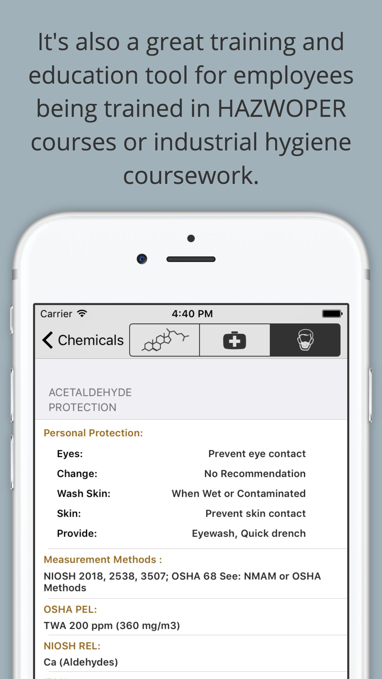 Chemical Hazards Pocket Guide screenshot 4