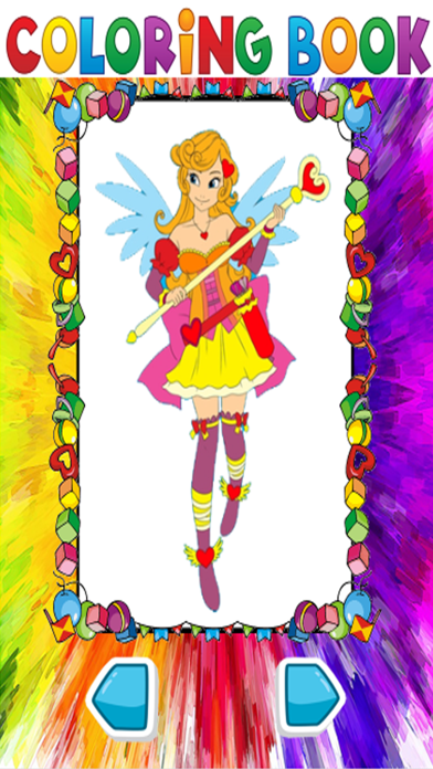 Princess Coloring Pages Fairy Tail Coloring Book iPhone screenshot