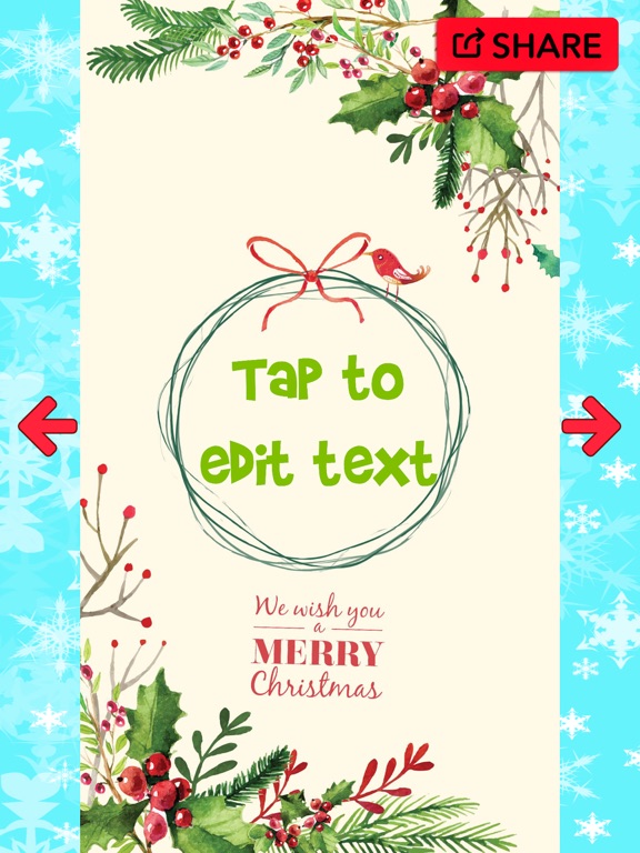 Christmas Card Maker – Xmas Greeting Cards iPad screenshot 4 - Photo & Video app