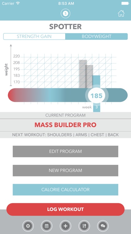 Spotter: Weightlifting Workout and Fitness Tracker screenshot-3