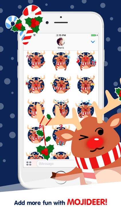 Moji Reindeer Animated Christmas Sticker Pack