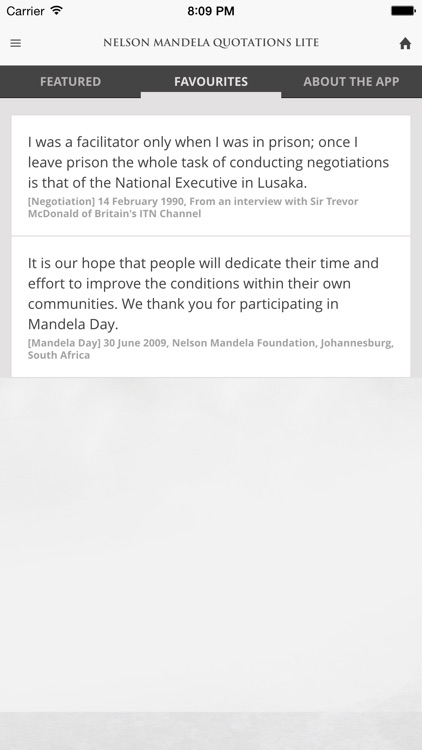 Nelson Mandela Quotations Lite screenshot-4