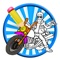 Draw Power Biker Coloring Page Game Kids Version