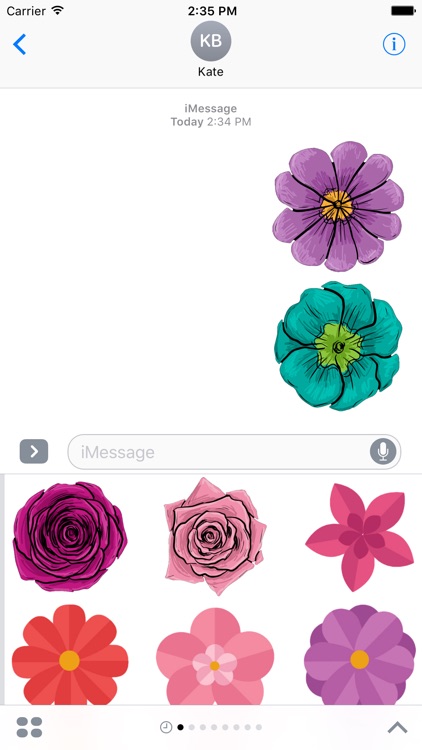 Flower Stickers Pack For iMessage