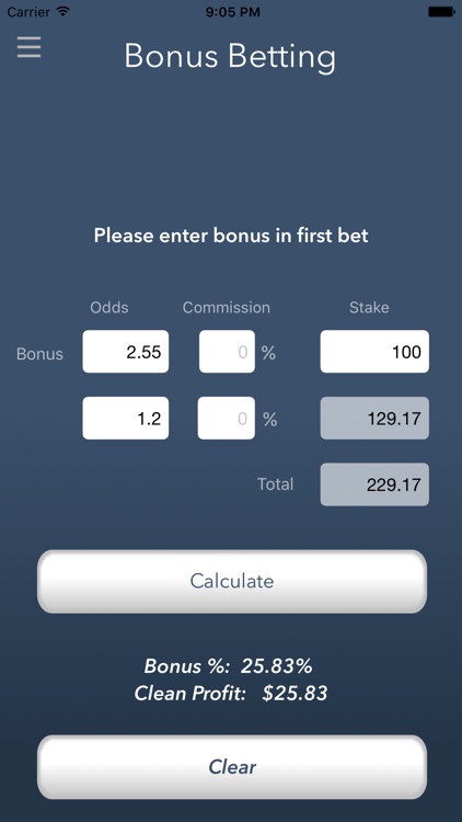 Betting Calculator