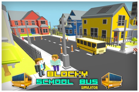 Blocky School Bus Simulator 3D screenshot 4