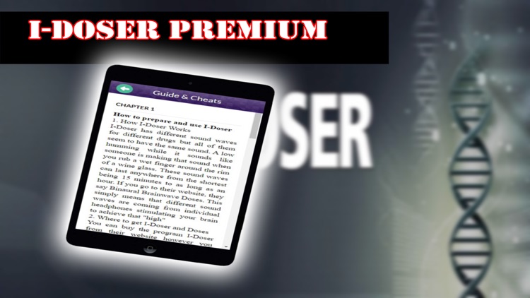 App Guide for I-Doser Premium