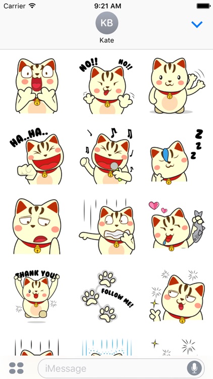 Kira the neko cat for iMessage Sticker