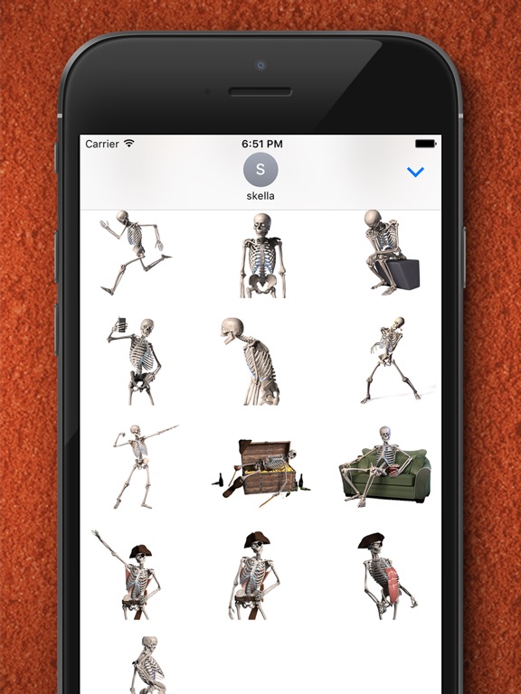 Skelly Stickers: Skulls and Skeletons iPad screenshot 4 - Stickers app