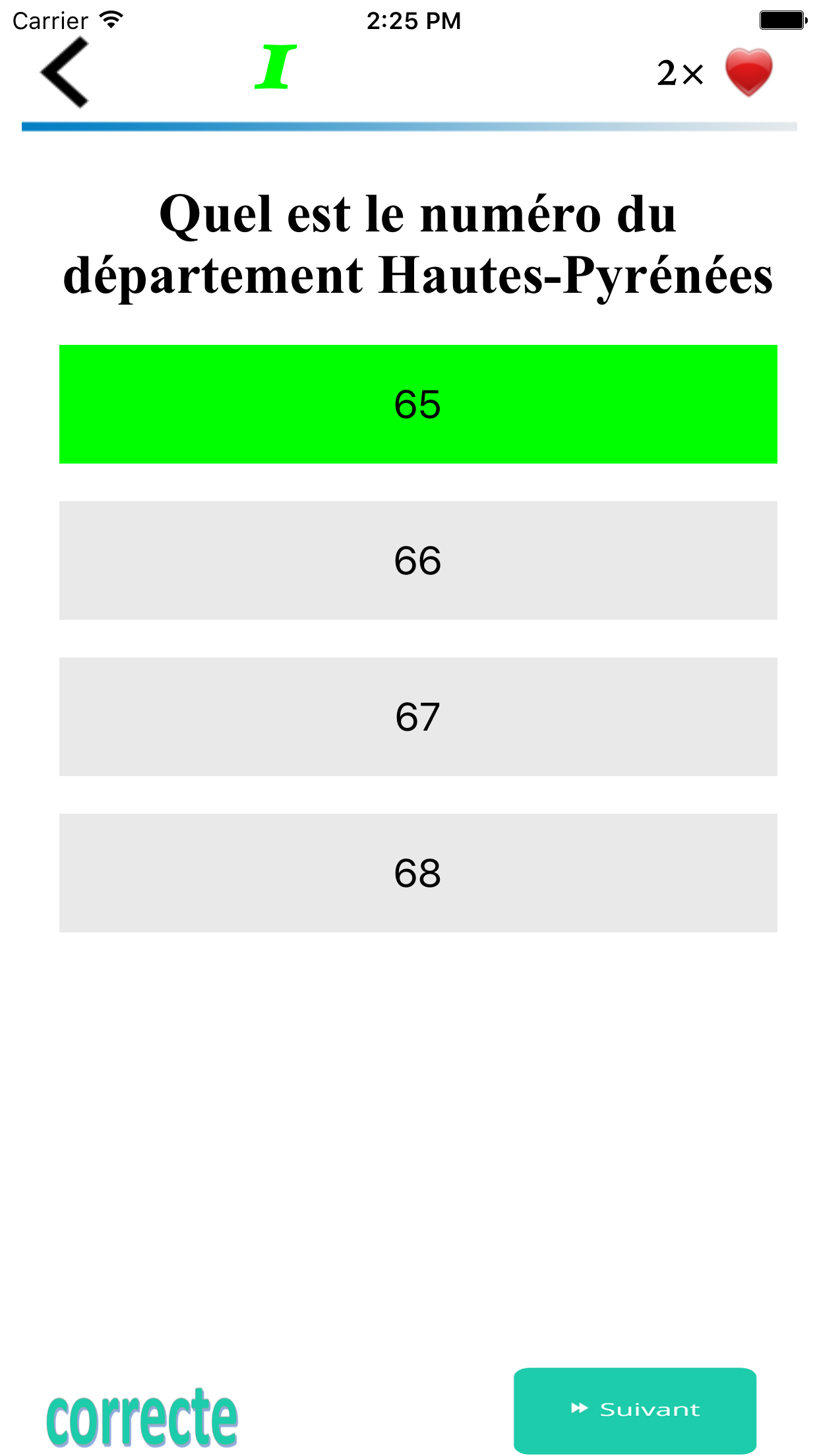 Quizz France: Départements screenshot 3