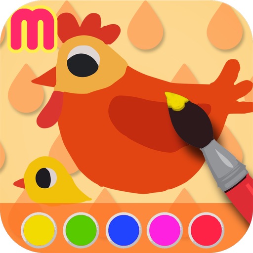 Farm Coloring Book - animal painting activity for children and toddler - create craft illustration and artwork