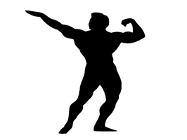 Send cool bodybuilding flexing stickers to your friends and inspire them for fitness