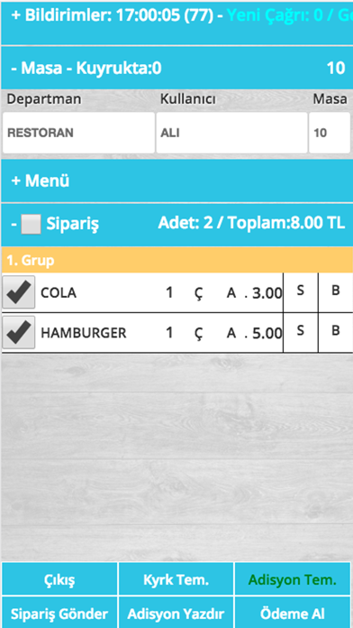 Screenshot #1 pour Elektra Pos Restaurant Manager