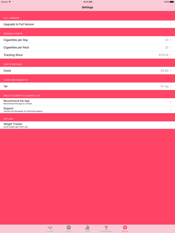 Screenshot #5 for Cigarette Counter Lite - How much do you smoke?