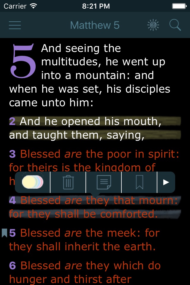 Holy Bible. New Testament. The King James Version screenshot 2