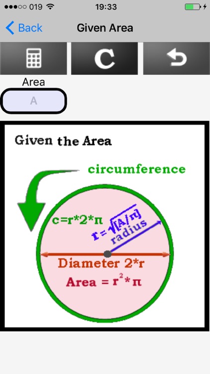 Circle Formulas Calculator screenshot-4